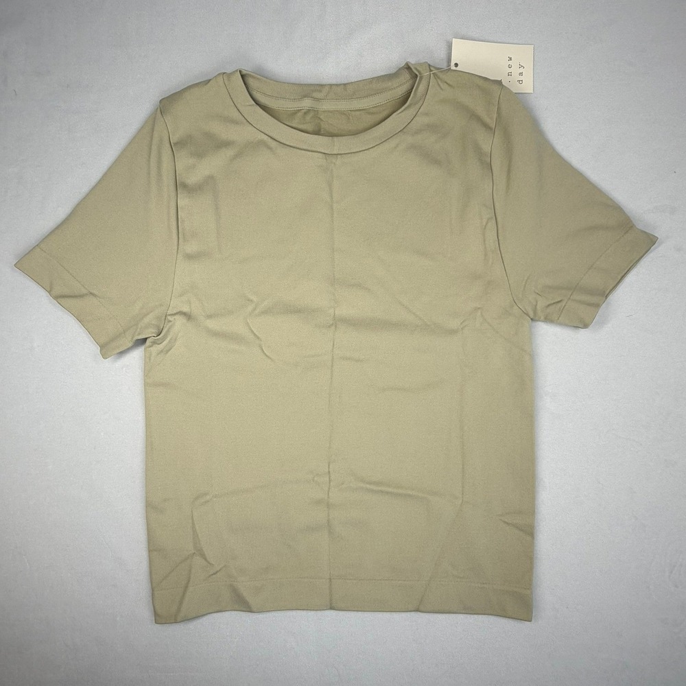 A New Day Womens T-Shirt Green Small Short Sleeve Fitted New